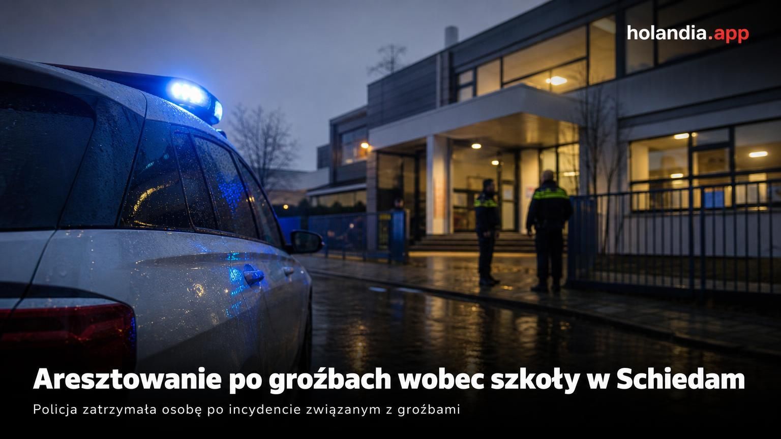 Aresztowanie po groźbach wobec szkoły w Schiedam