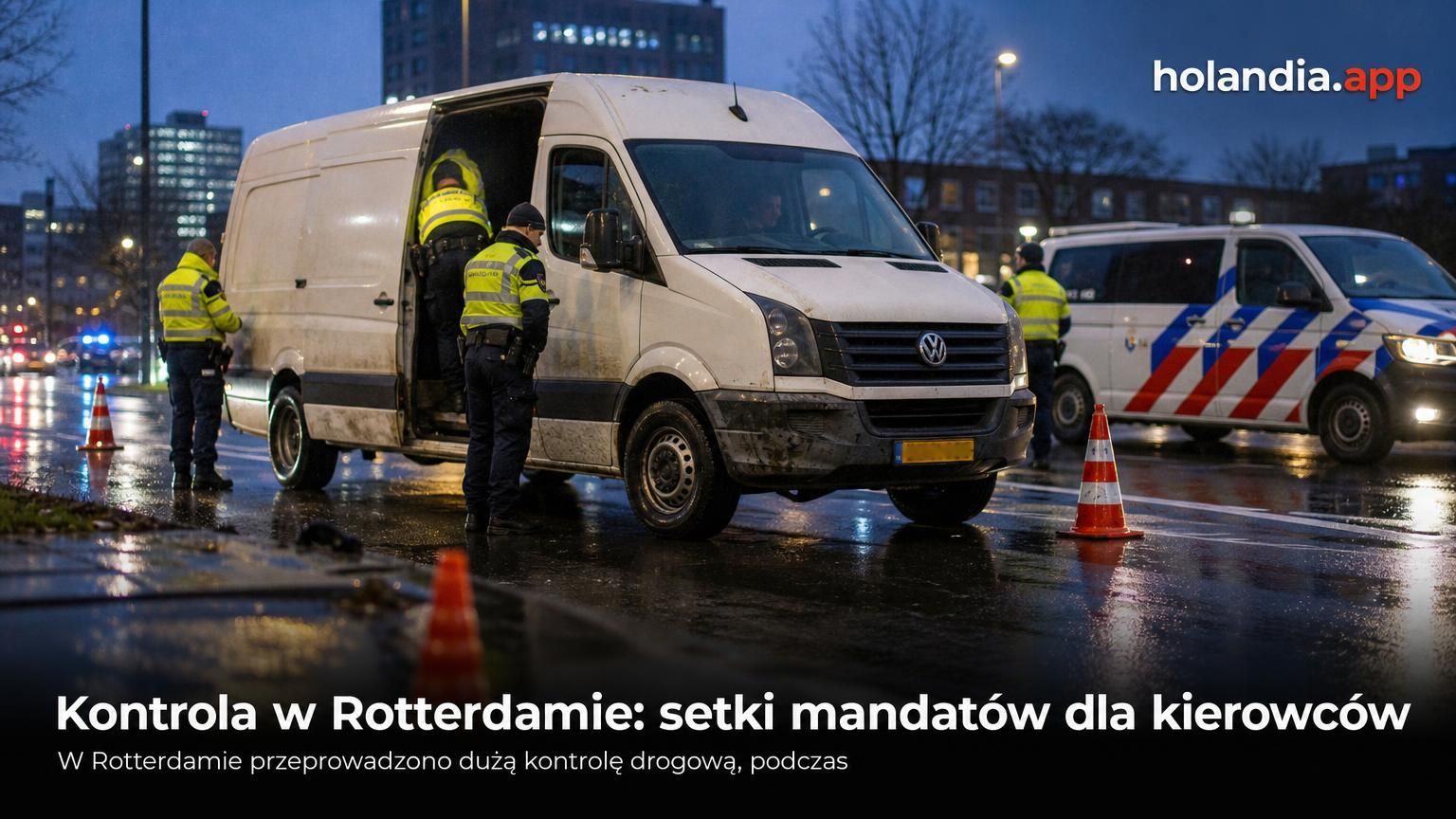 Kontrola w Rotterdamie: setki mandatów dla kierowców