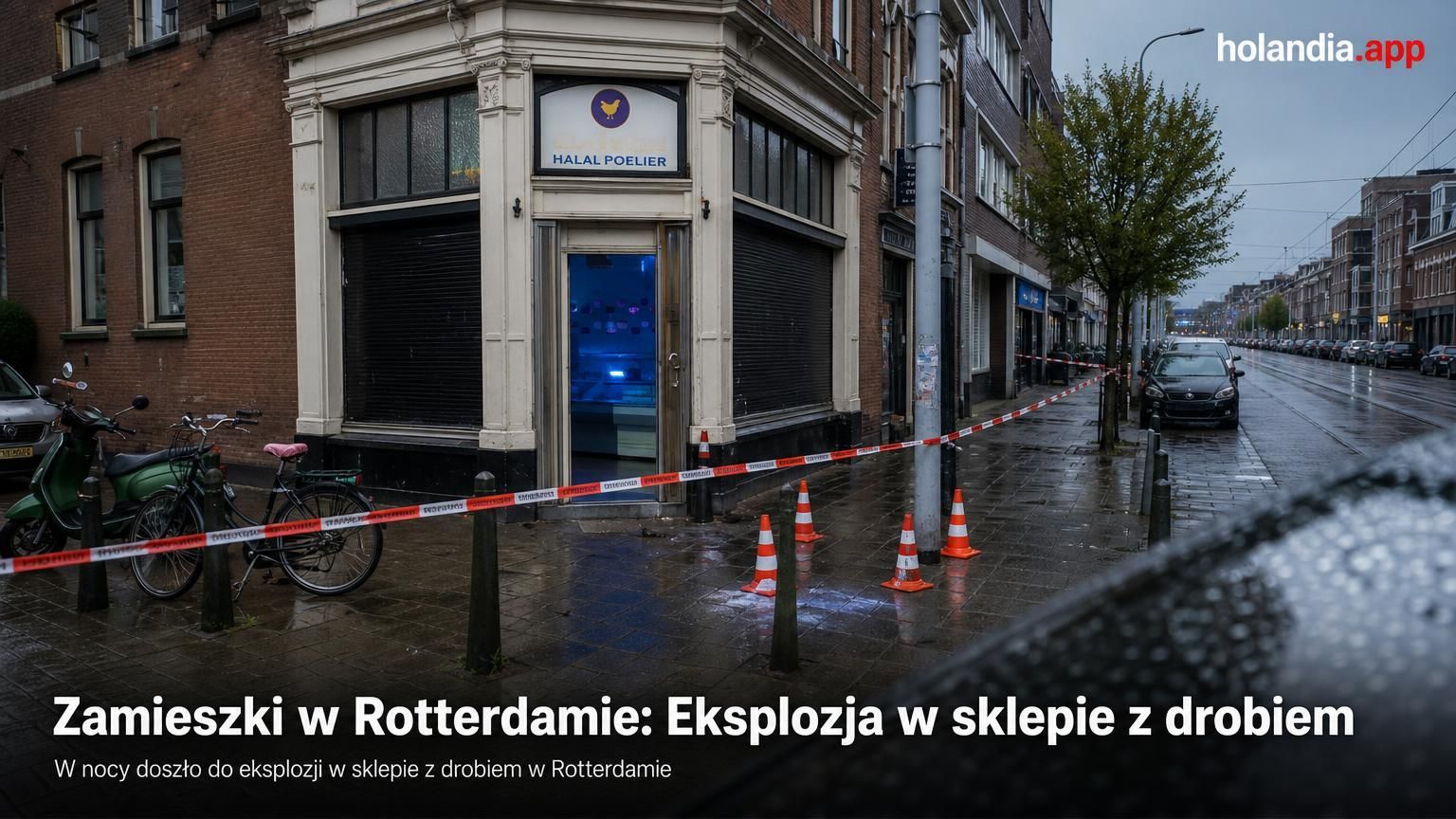 Zamieszki w Rotterdamie: Eksplozja w sklepie z drobiem