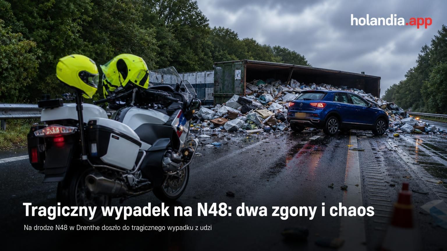Tragiczny wypadek na N48: dwa zgony i chaos
