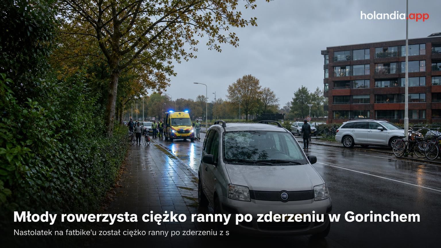 Młody rowerzysta ciężko ranny po zderzeniu w Gorinchem