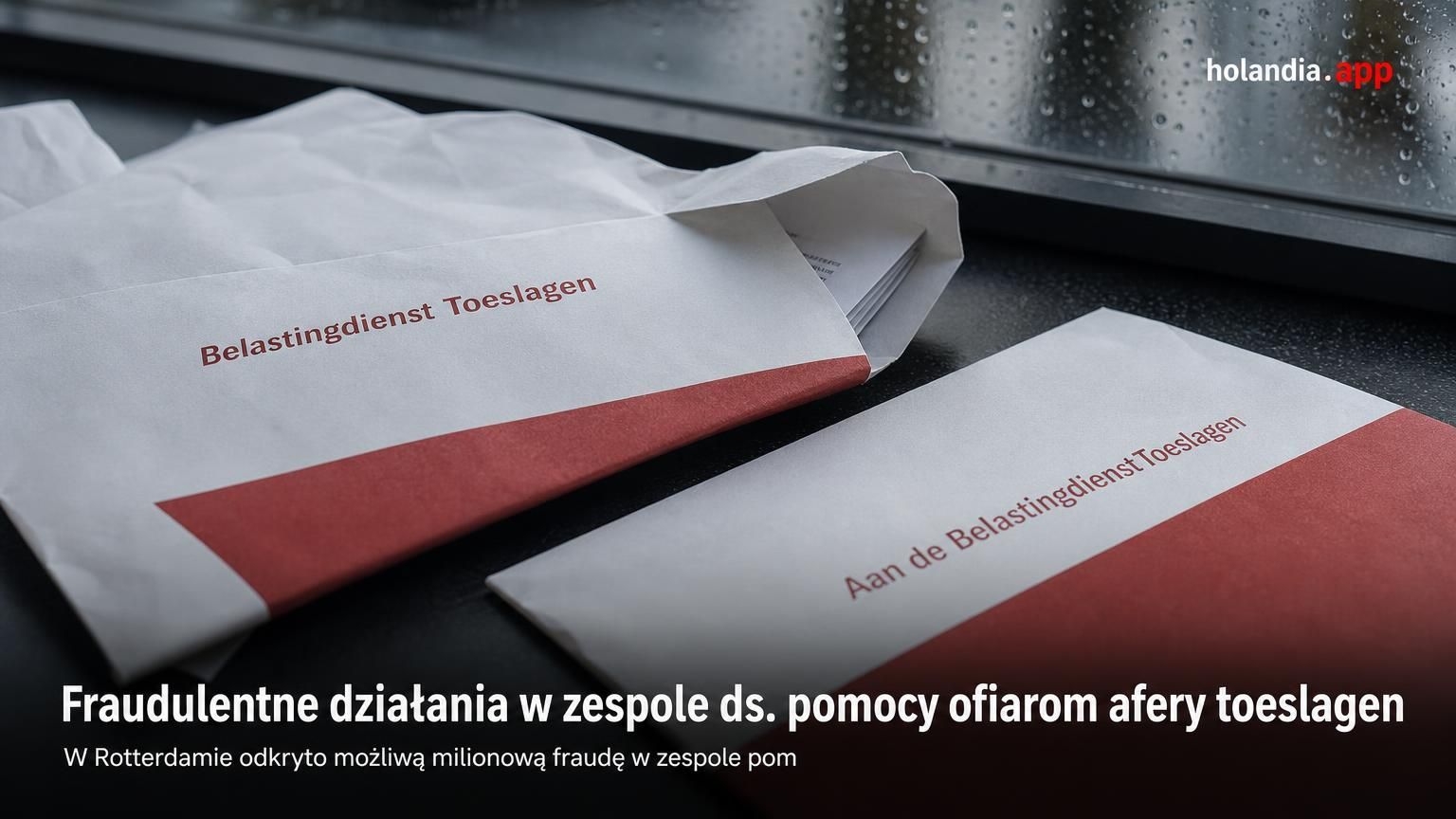 Fraudulentne działania w zespole ds. pomocy ofiarom afery toeslagen