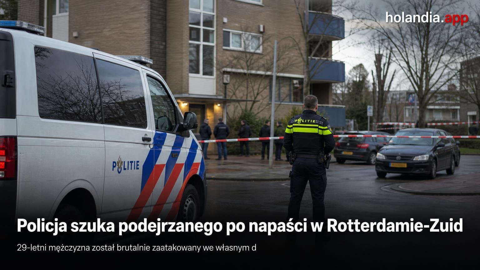 Policja szuka podejrzanego po napaści w Rotterdamie-Zuid