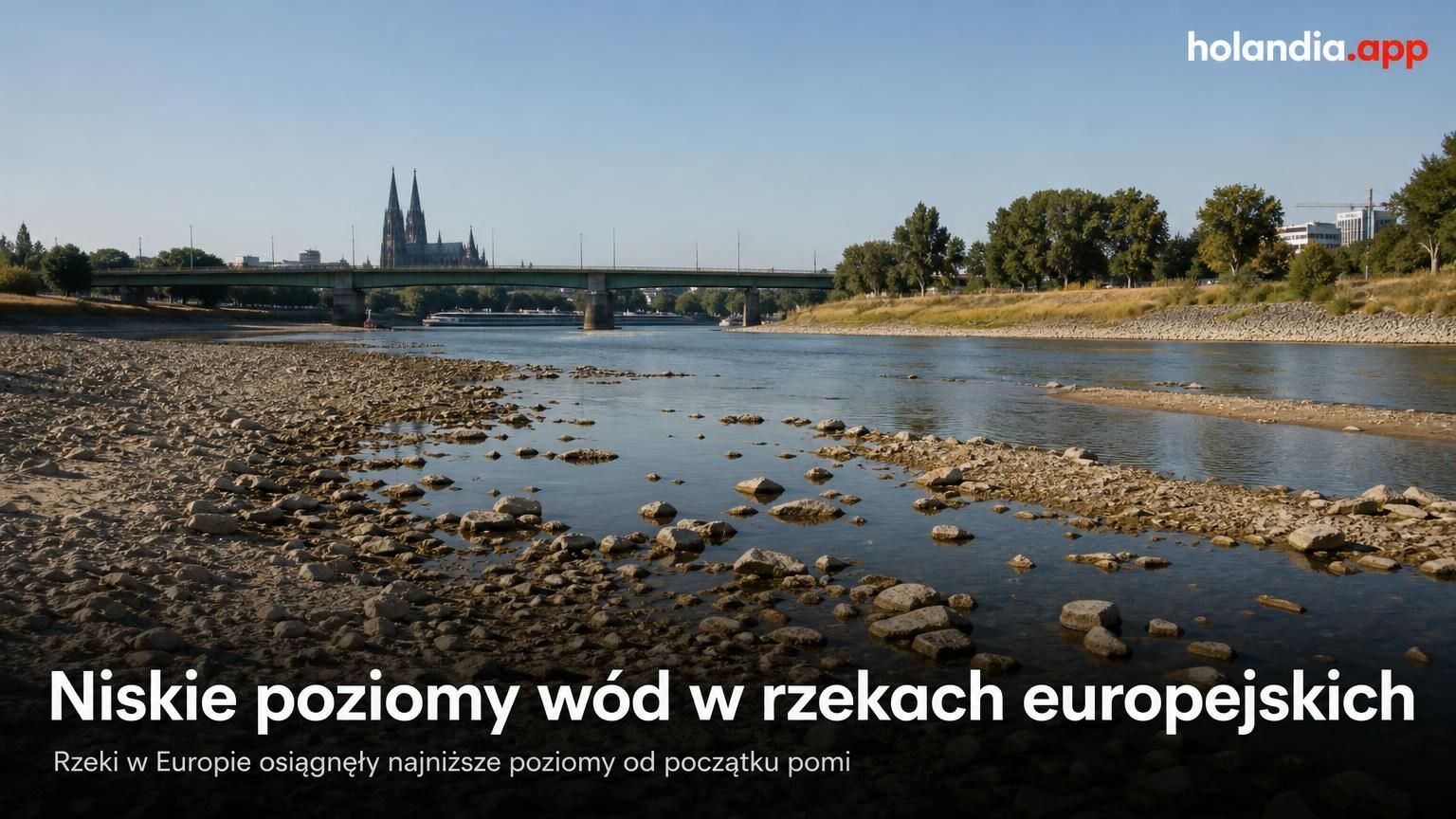 Niskie poziomy wód w rzekach europejskich