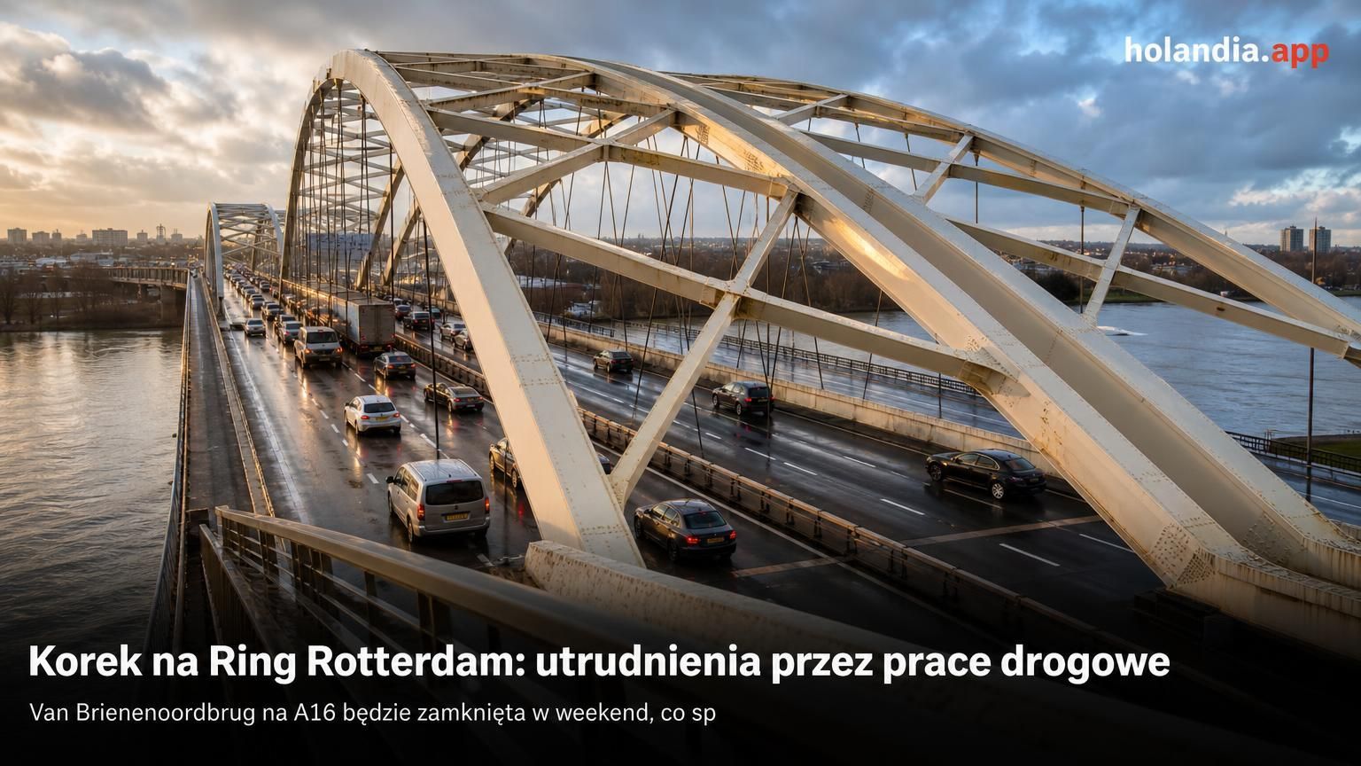Korek na Ring Rotterdam: utrudnienia przez prace drogowe