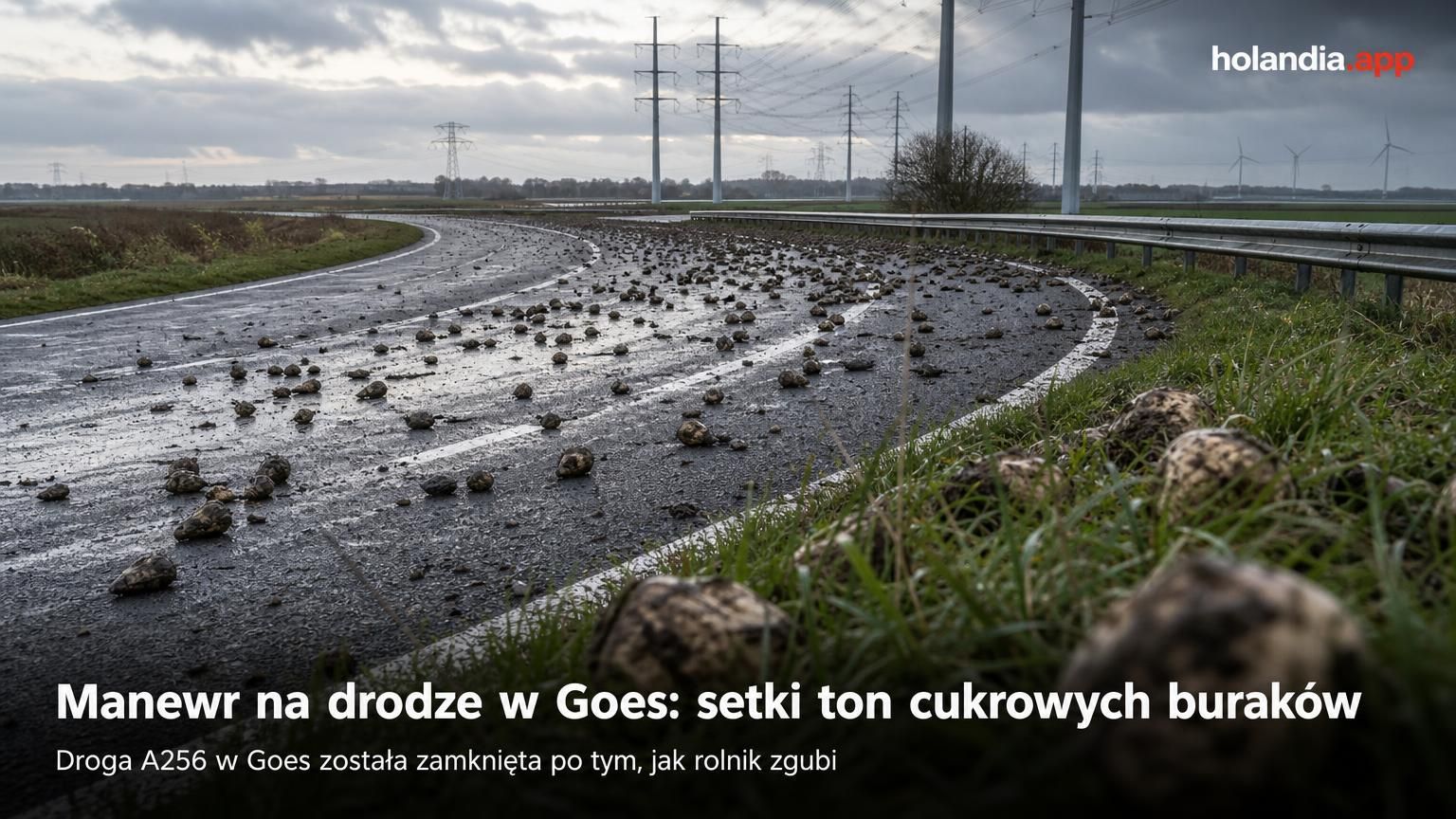 Manewr na drodze w Goes: setki ton cukrowych buraków