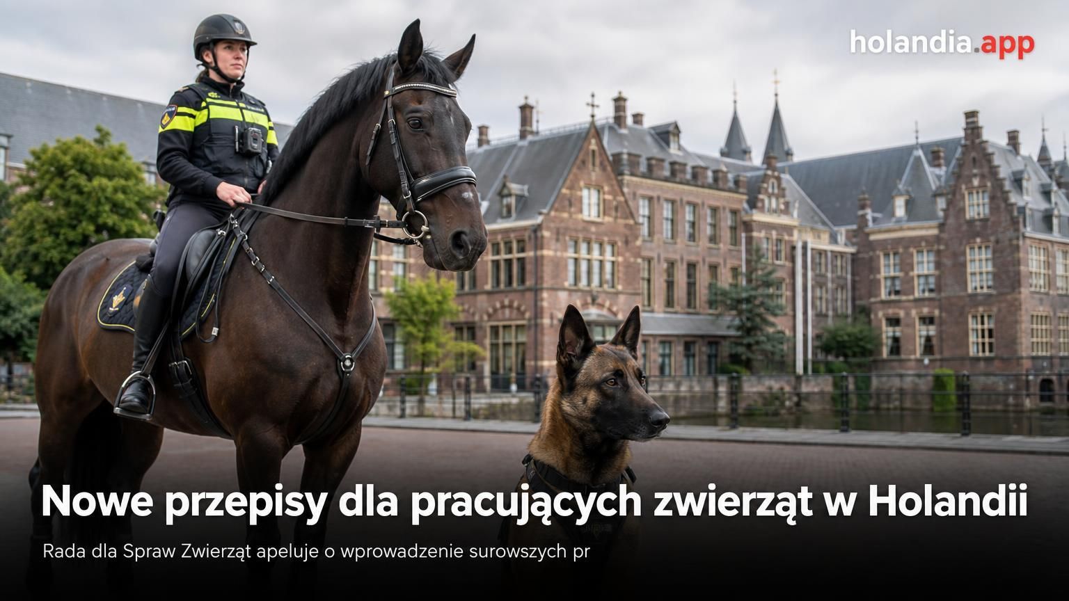 Nowe przepisy dla pracujących zwierząt w Holandii