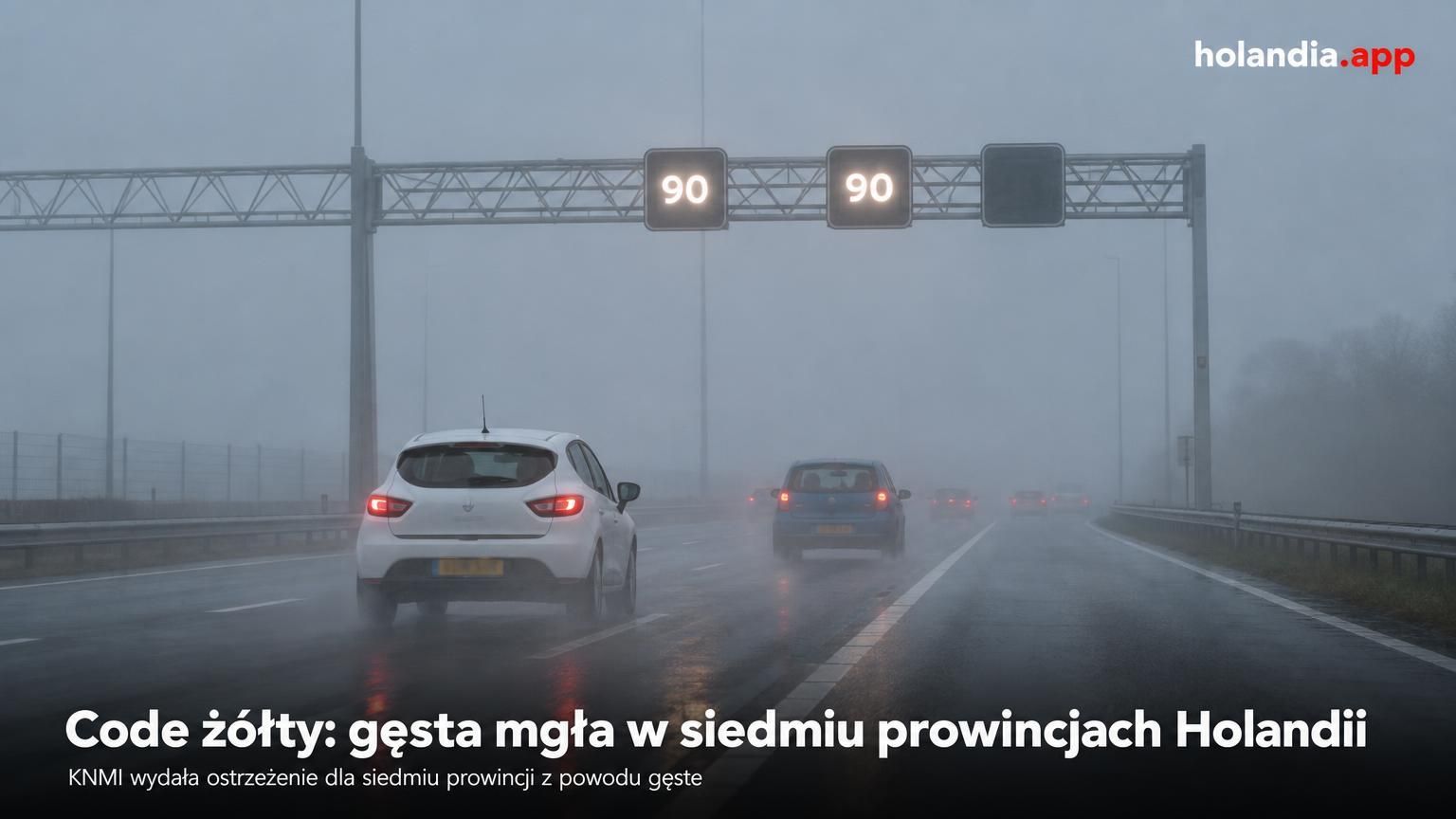 Code żółty: gęsta mgła w siedmiu prowincjach Holandii