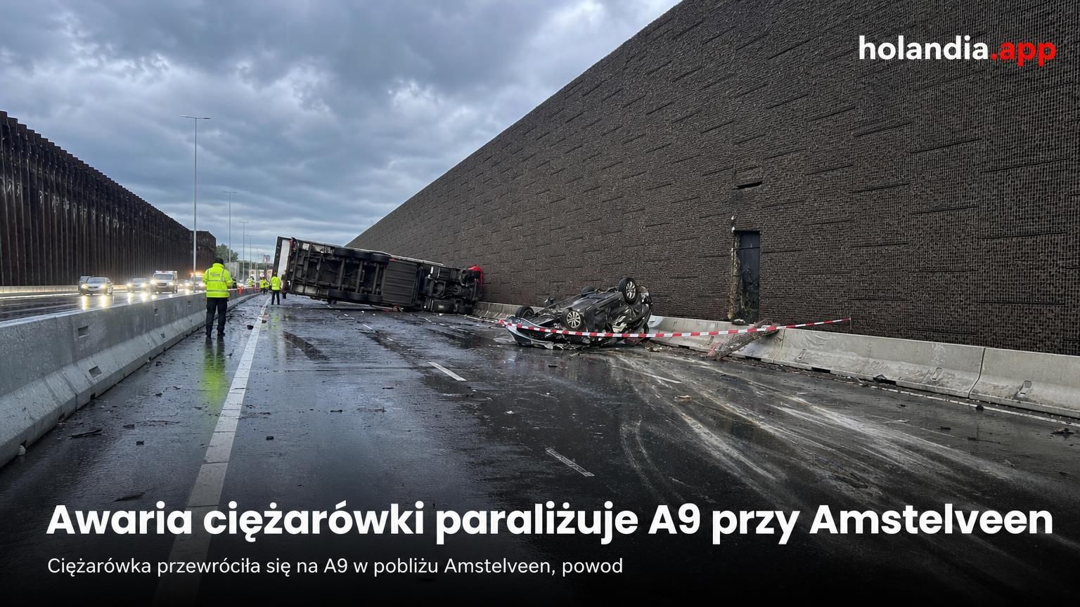 Awaria ciężarówki paraliżuje A9 przy Amstelveen