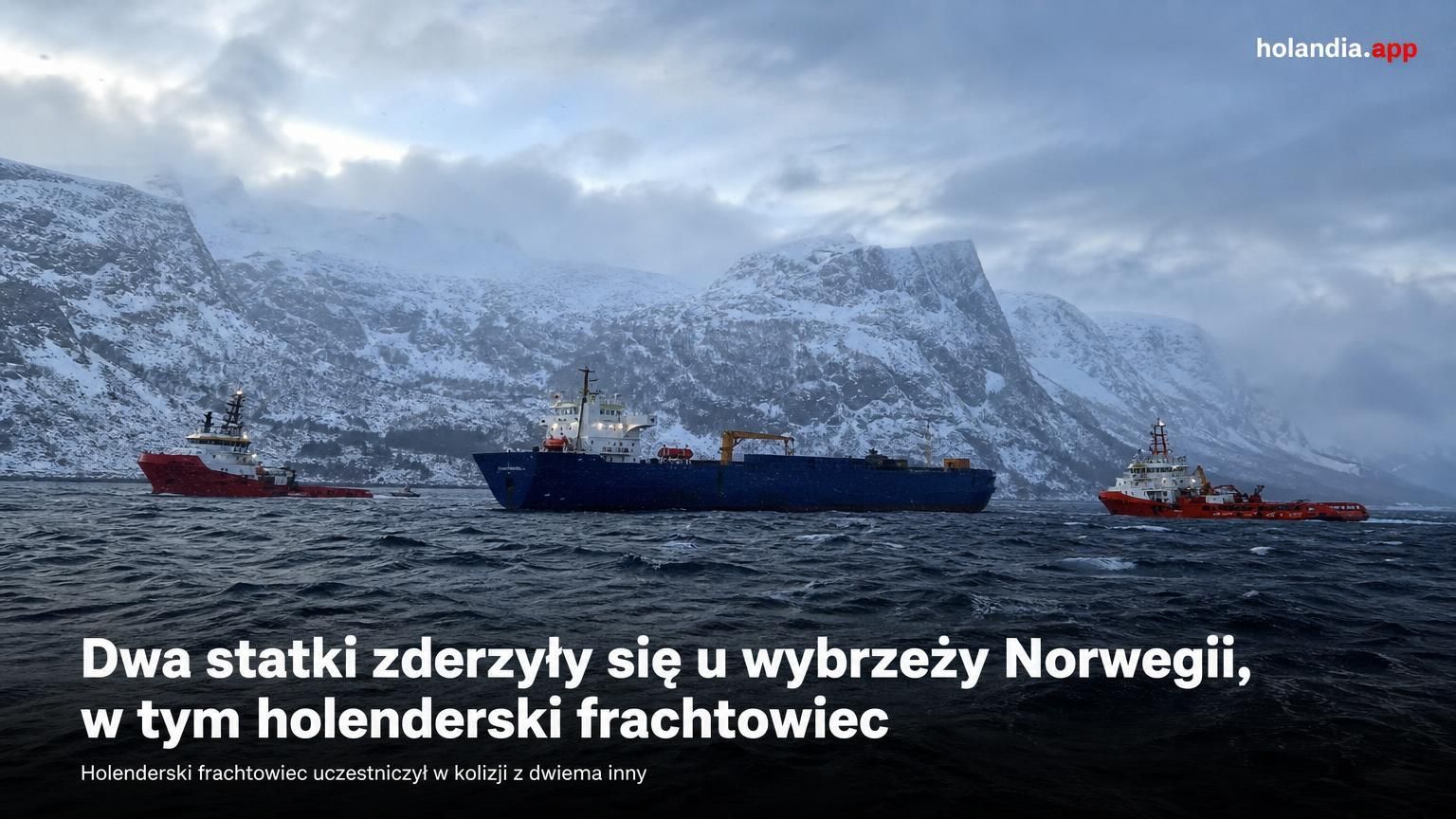 Dwa statki zderzyły się u wybrzeży Norwegii, w tym holenderski frachtowiec