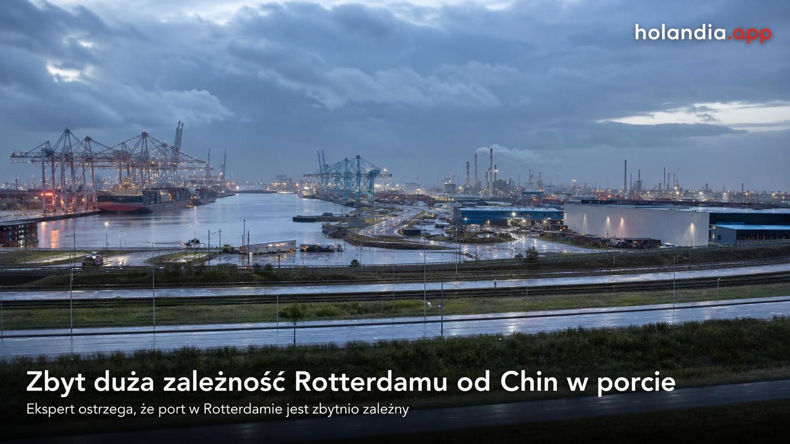 Zbyt duża zależność Rotterdamu od Chin w porcie