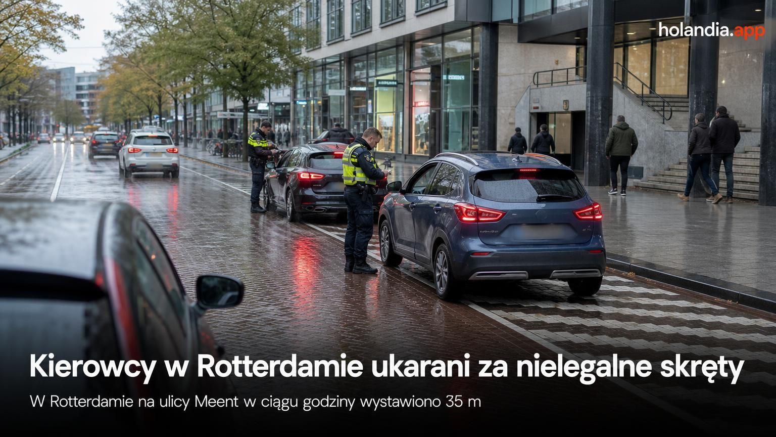Kierowcy w Rotterdamie ukarani za nielegalne skręty