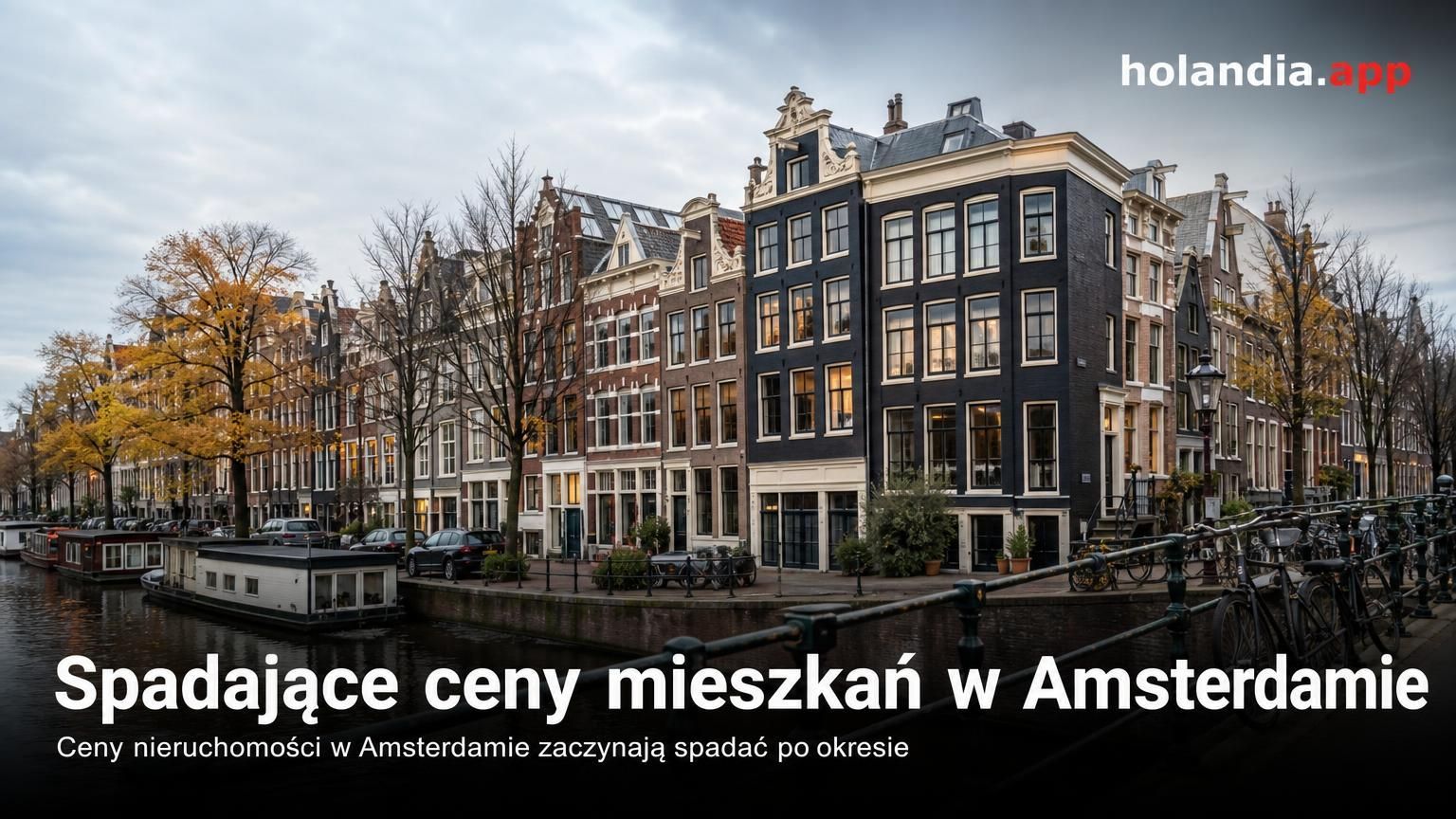 Spadające ceny mieszkań w Amsterdamie