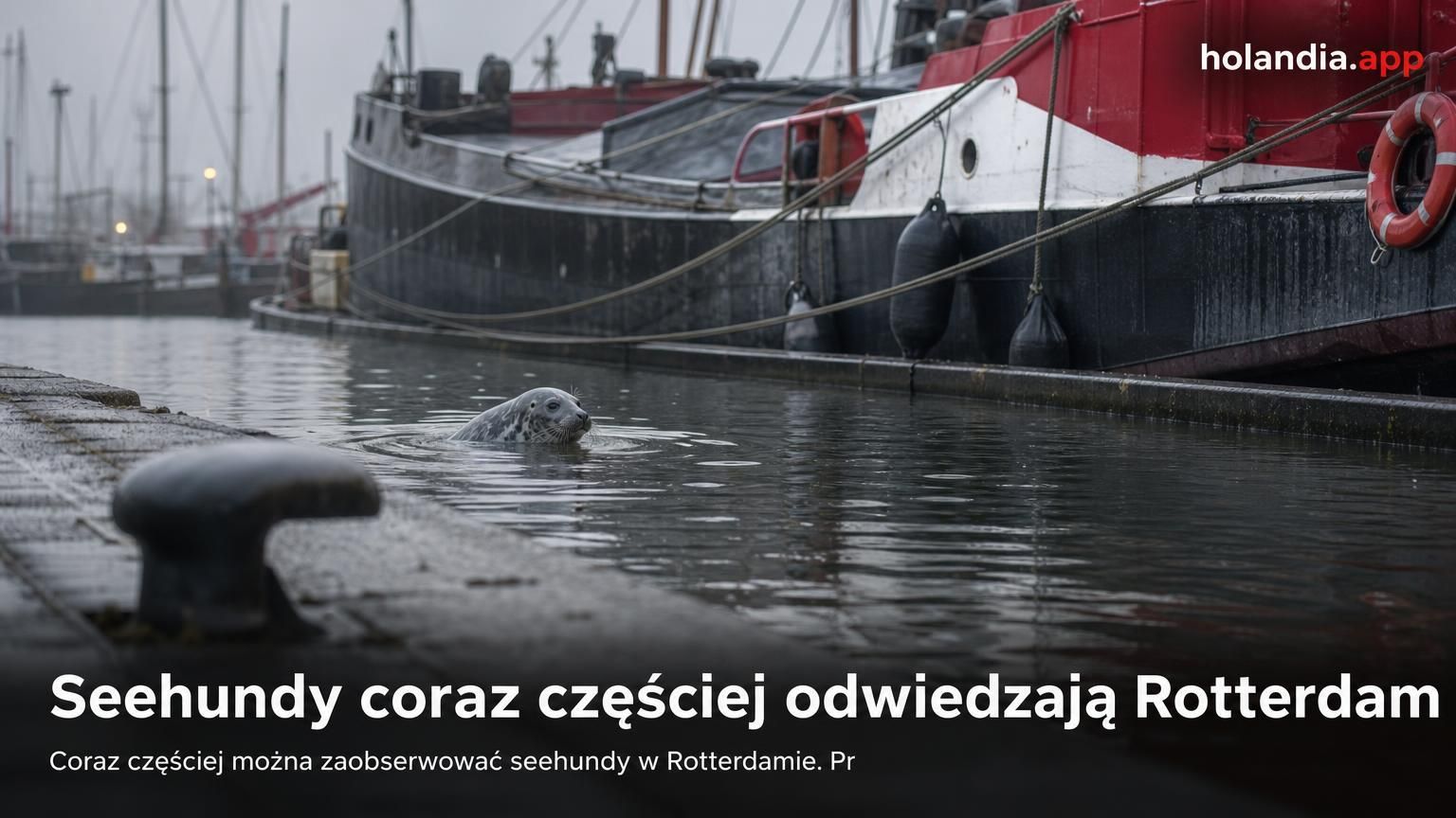 Seehundy coraz częściej odwiedzają Rotterdam