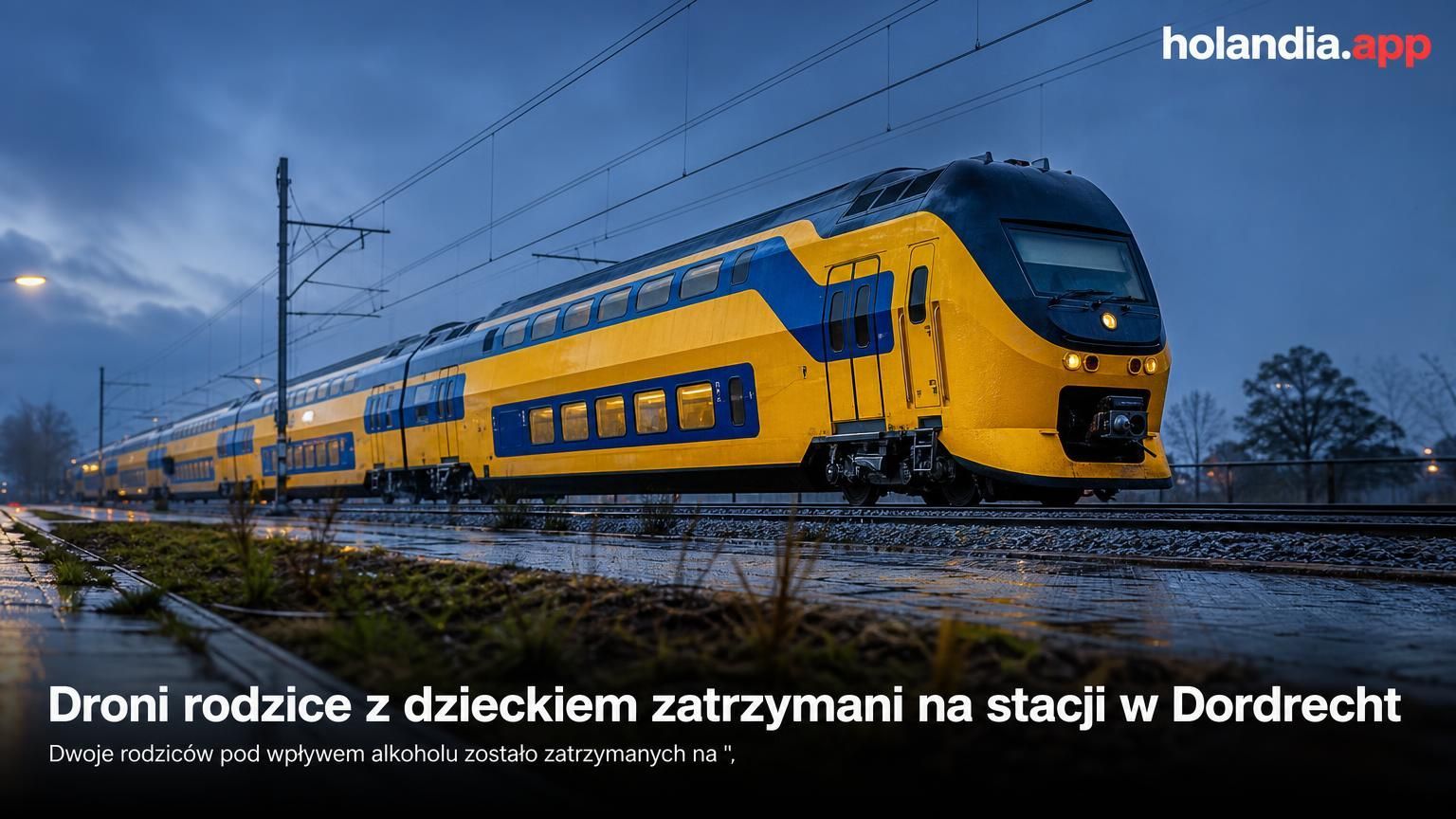 Droni rodzice z dzieckiem zatrzymani na stacji w Dordrecht