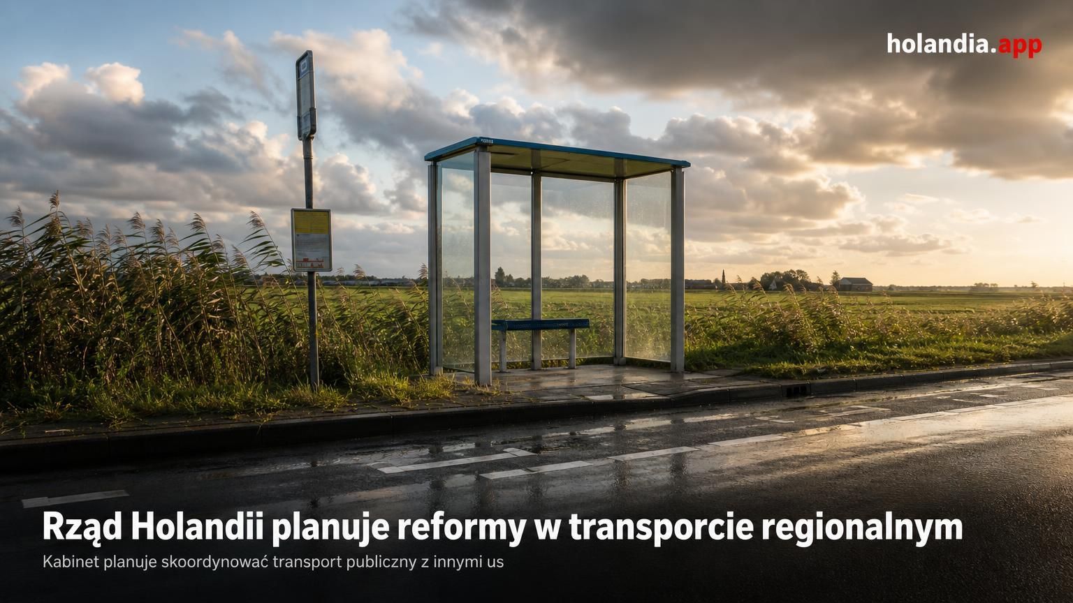 Rząd Holandii planuje reformy w transporcie regionalnym