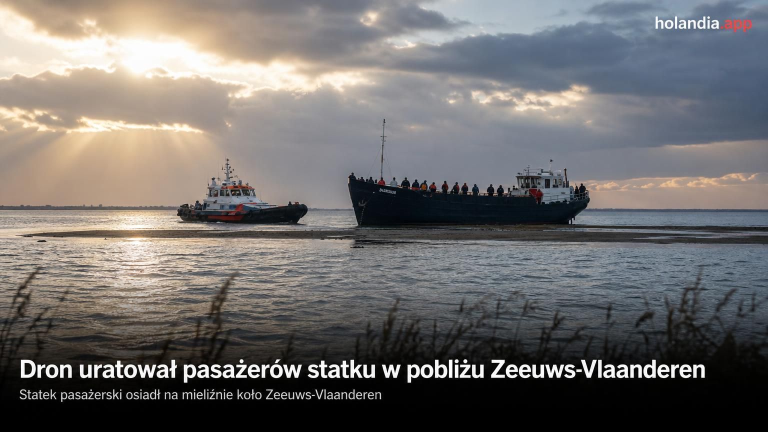 Dron uratował pasażerów statku w pobliżu Zeeuws-Vlaanderen
