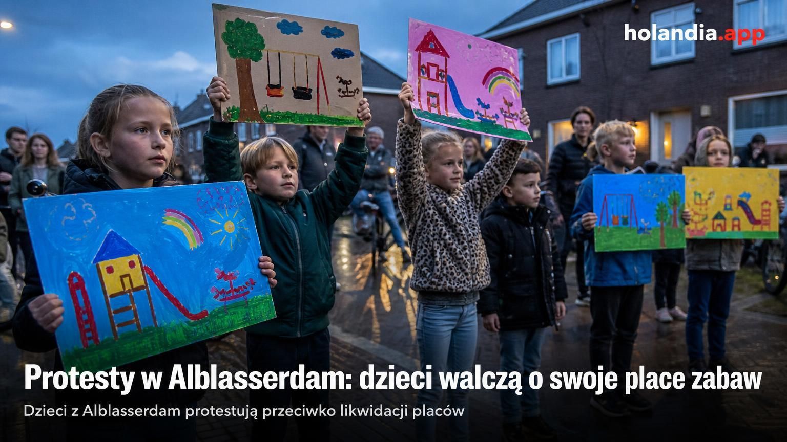 Protesty w Alblasserdam: dzieci walczą o swoje place zabaw