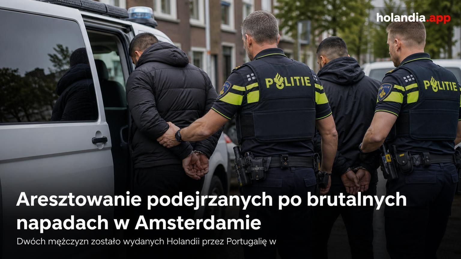 Aresztowanie podejrzanych po brutalnych napadach w Amsterdamie