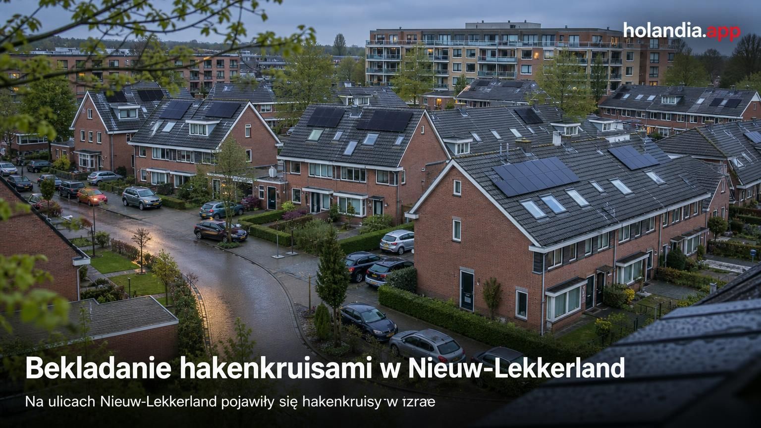 Bekladanie hakenkruisami w Nieuw-Lekkerland