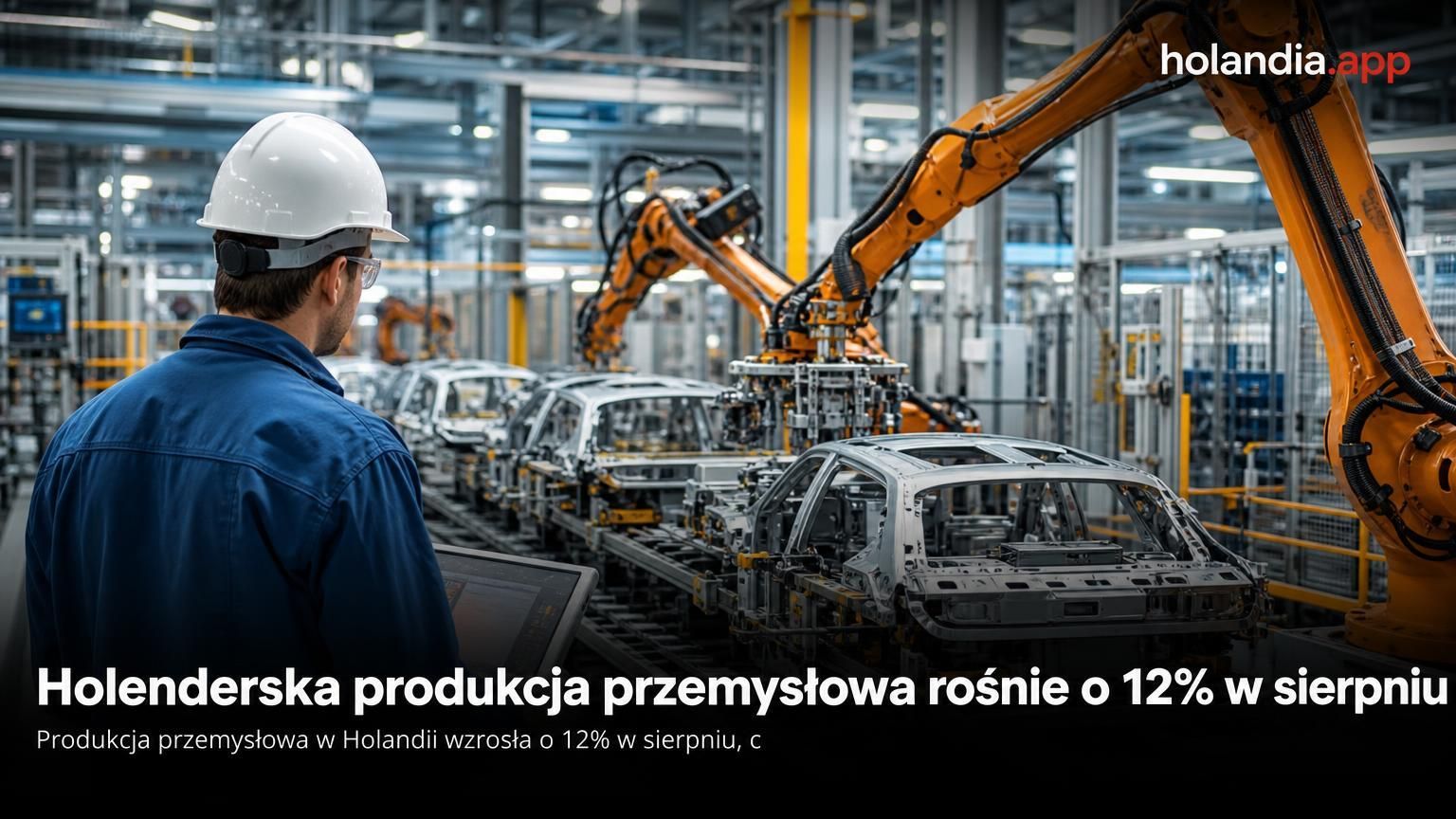 Holenderska produkcja przemysłowa rośnie o 12% w sierpniu