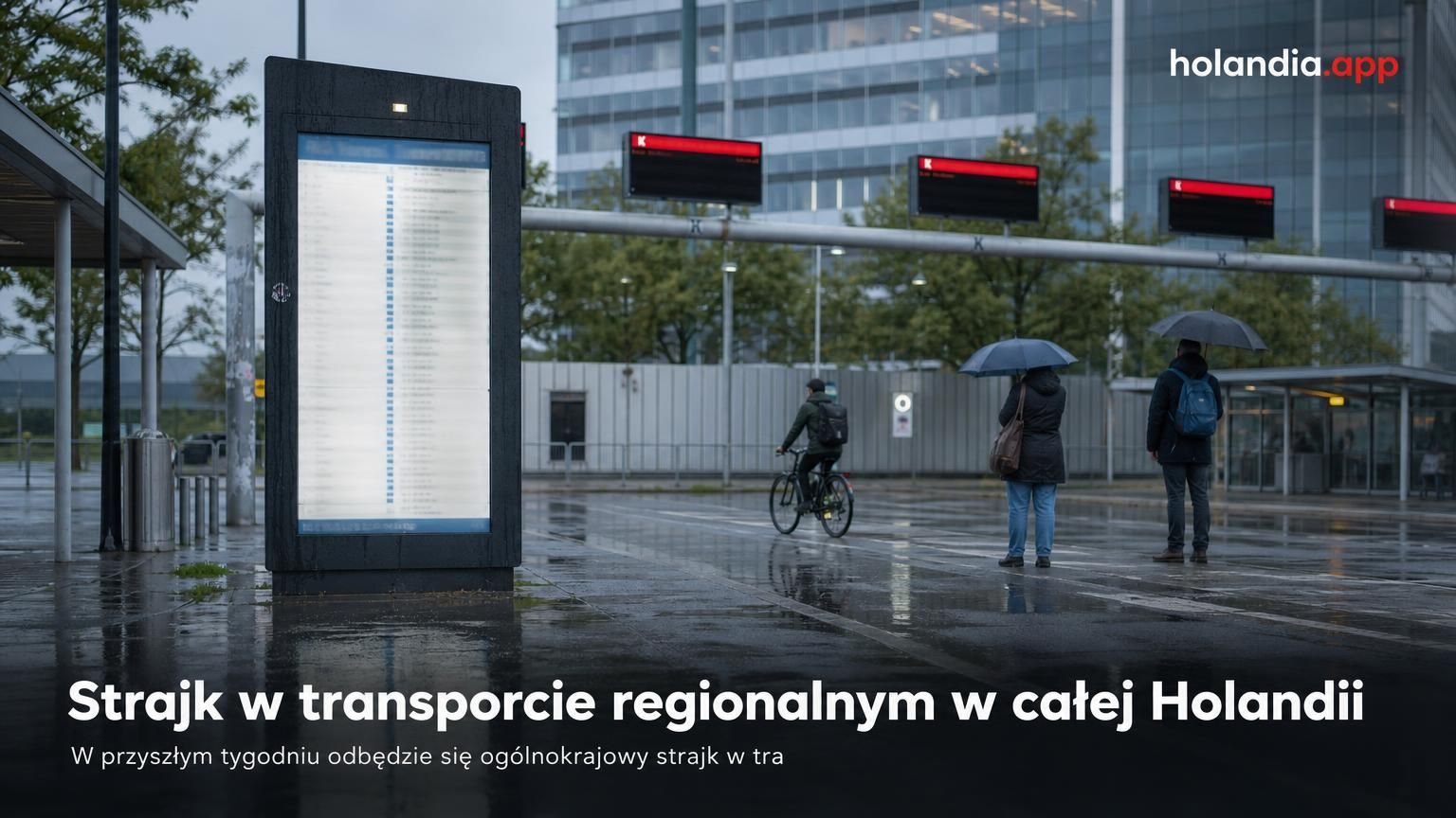 Strajk w transporcie regionalnym w całej Holandii