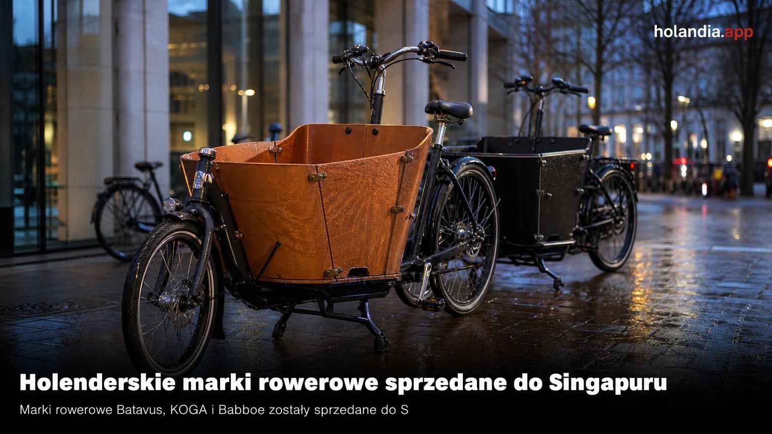 Holenderskie marki rowerowe sprzedane do Singapuru