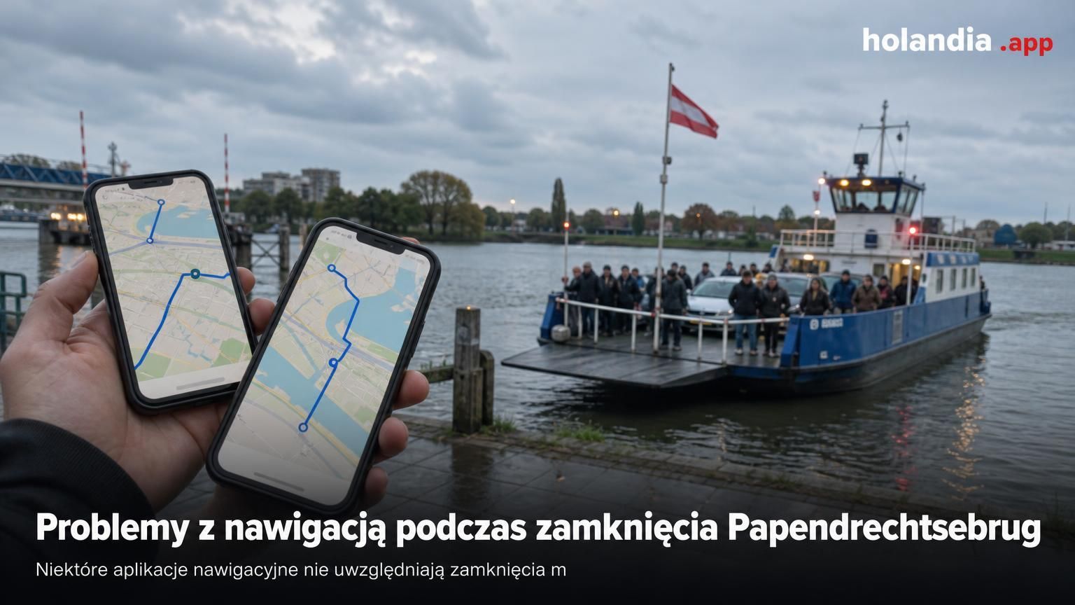 Problemy z nawigacją przy zamknięciu Papendrechtsebrug