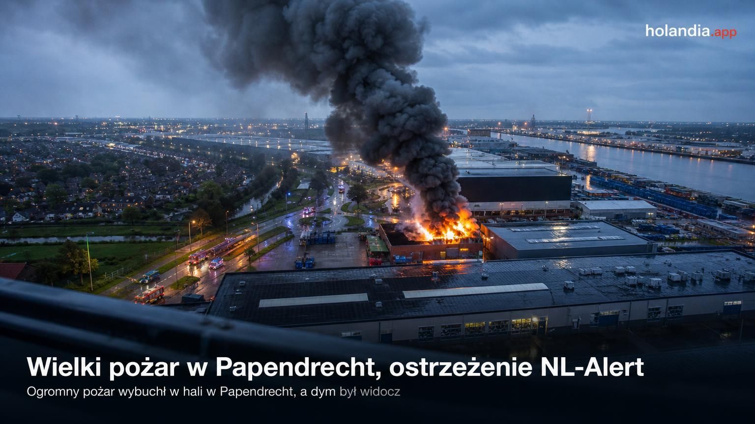 Wielki pożar w Papendrecht, ostrzeżenie NL-Alert