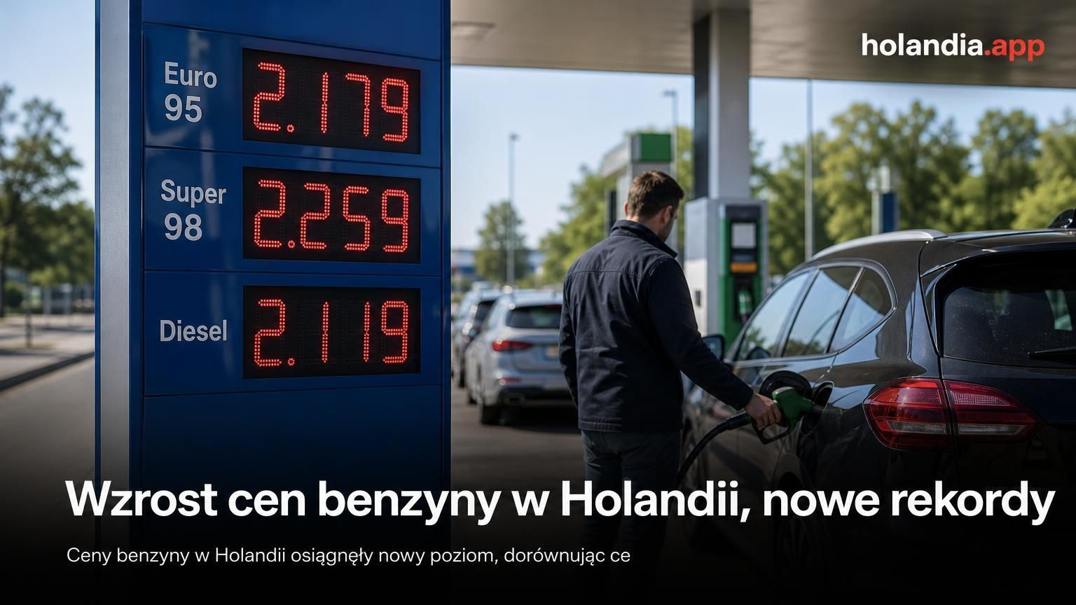 Wzrost cen benzyny w Holandii, nowe rekordy