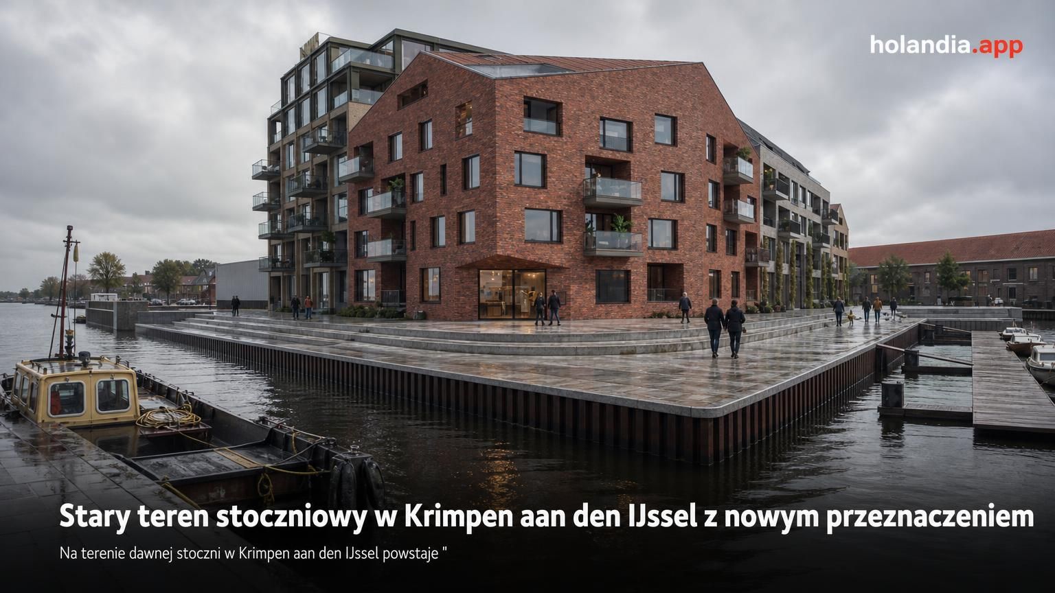 Stary teren stoczniowy w Krimpen aan den IJssel z nowym przeznaczeniem