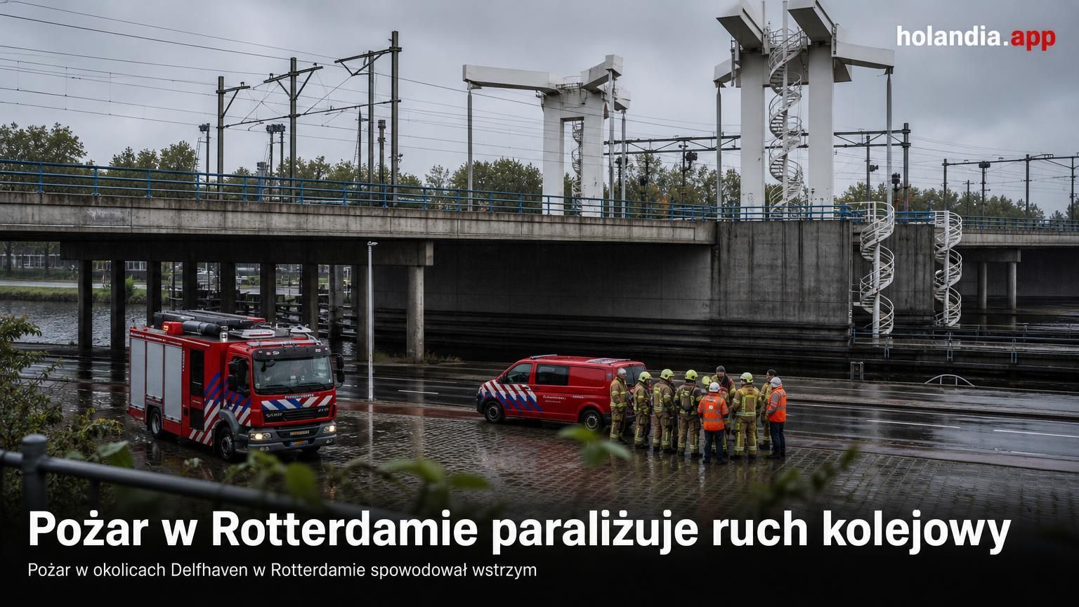 Pożar w Rotterdamie paraliżuje ruch kolejowy