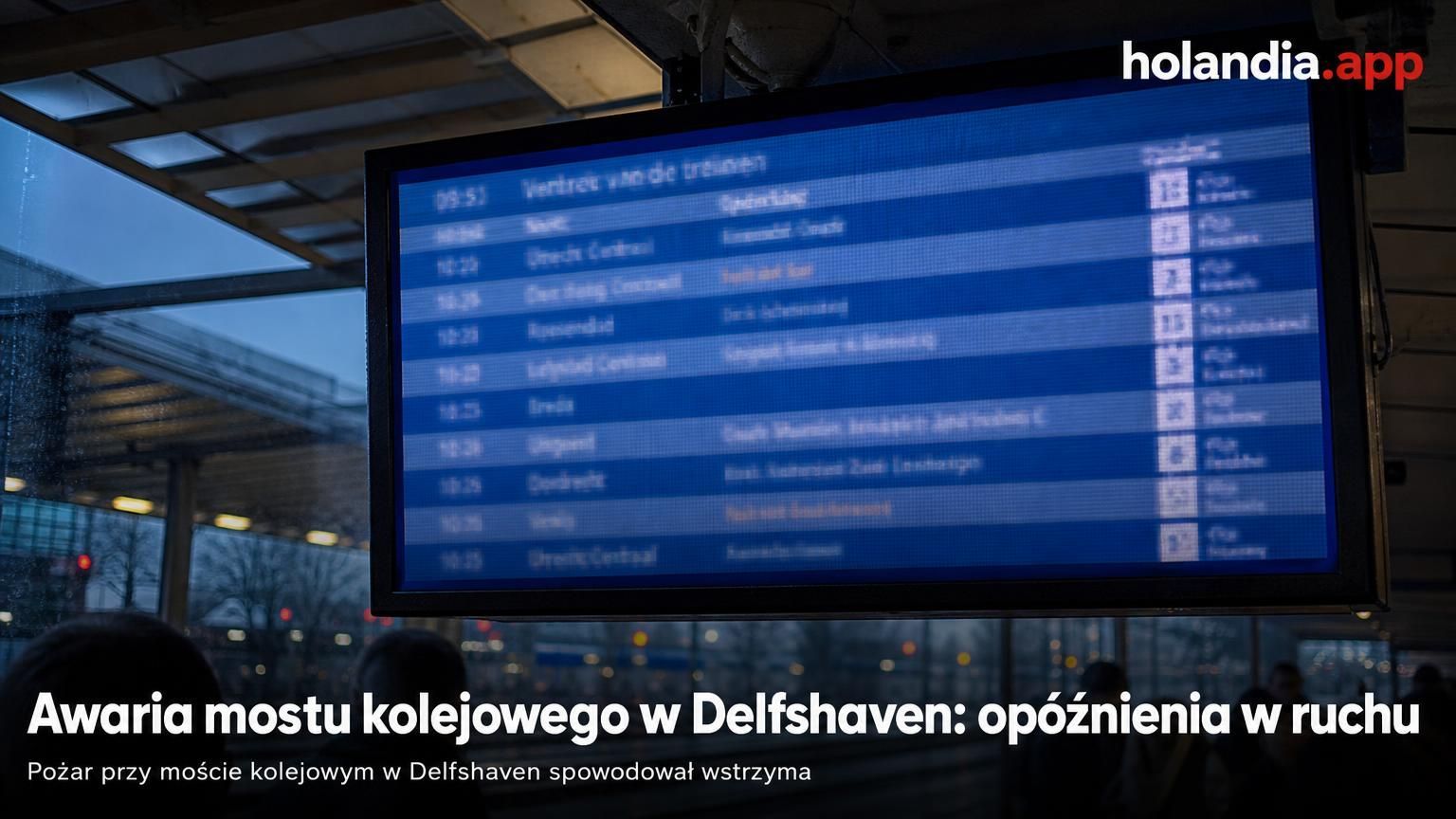 Awaria mostu kolejowego w Delfshaven: opóźnienia w ruchu